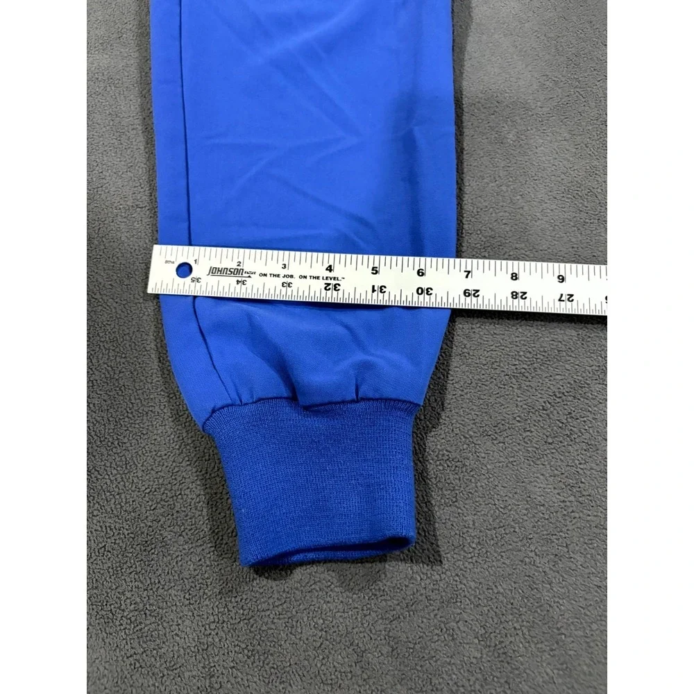 FIGS Tansen Jogger Scrub Pants Mens XS/S Blue Stretch Drawcord Waist Tapered Leg